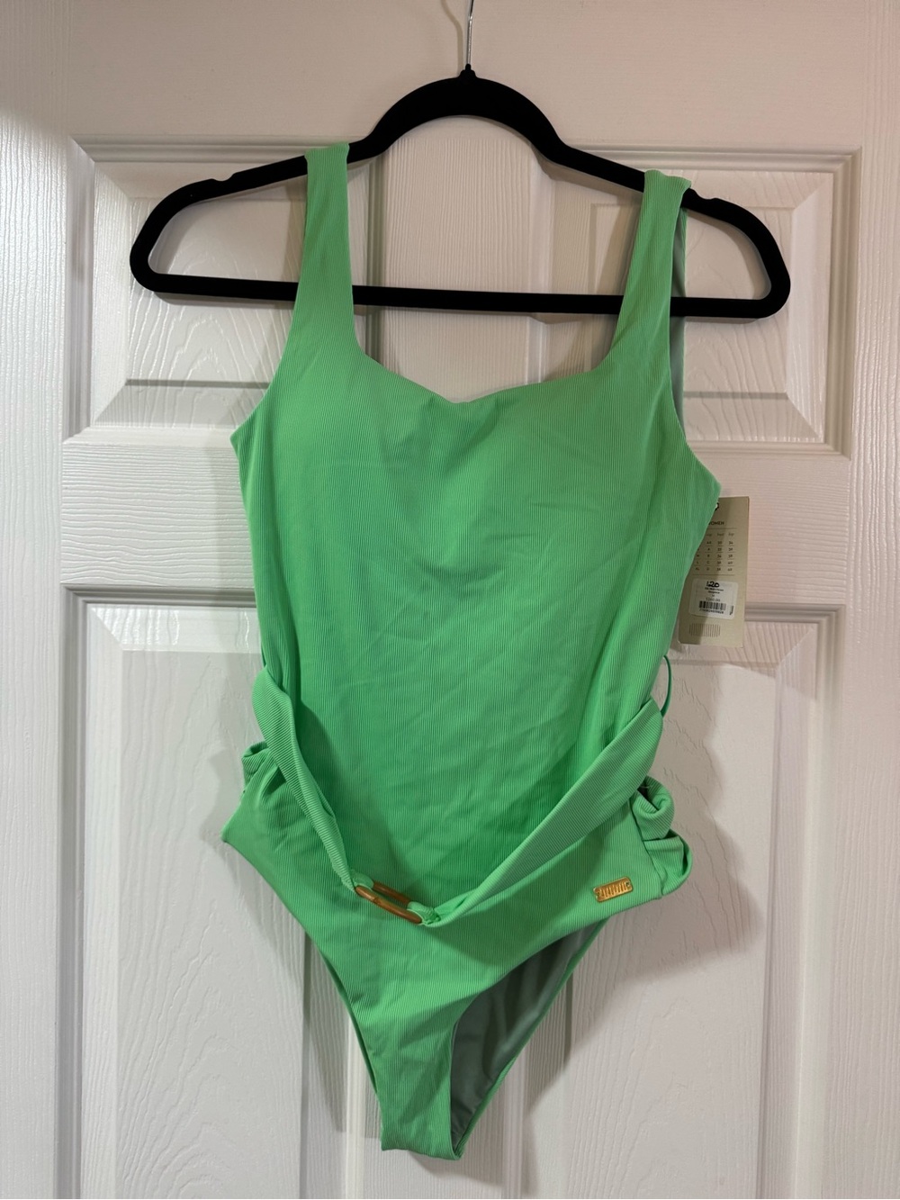 Palmacea Green One-Piece Swimsuit with Side key holes